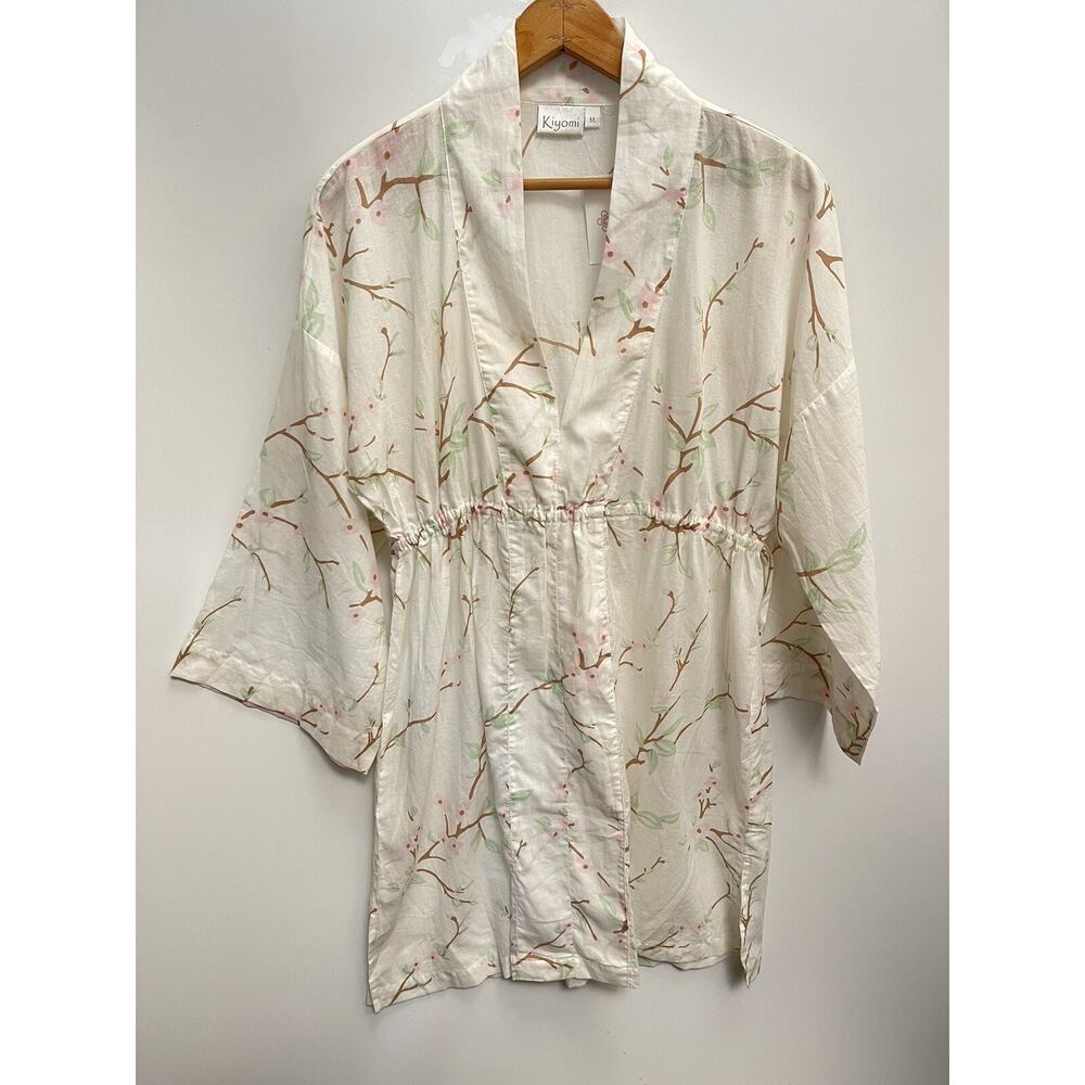 Kiyomi Cherry Blossoms Pijama Dress 100% Cotton Size M NWT